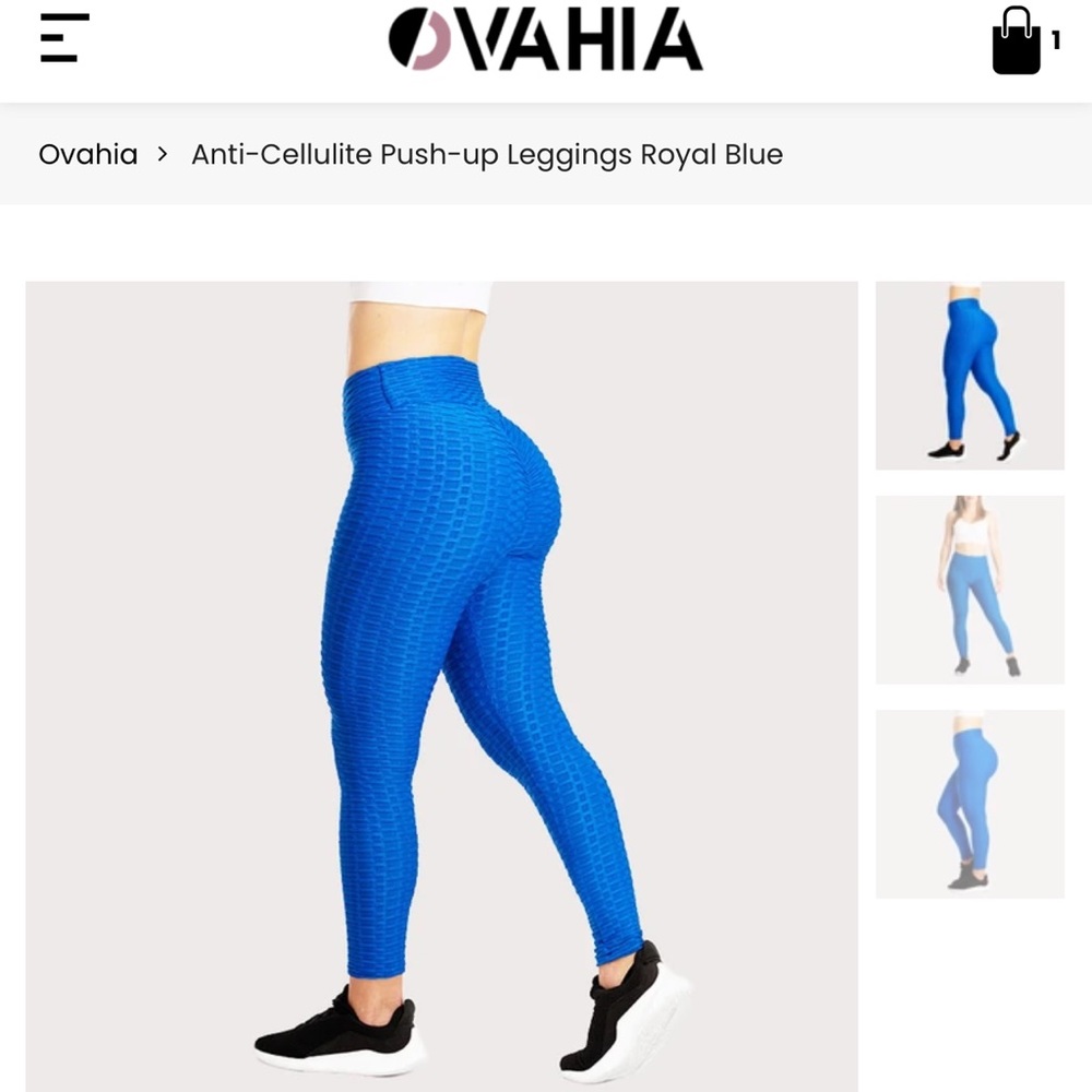Anti-Cellulite Push-up Leggings in Royal Blue